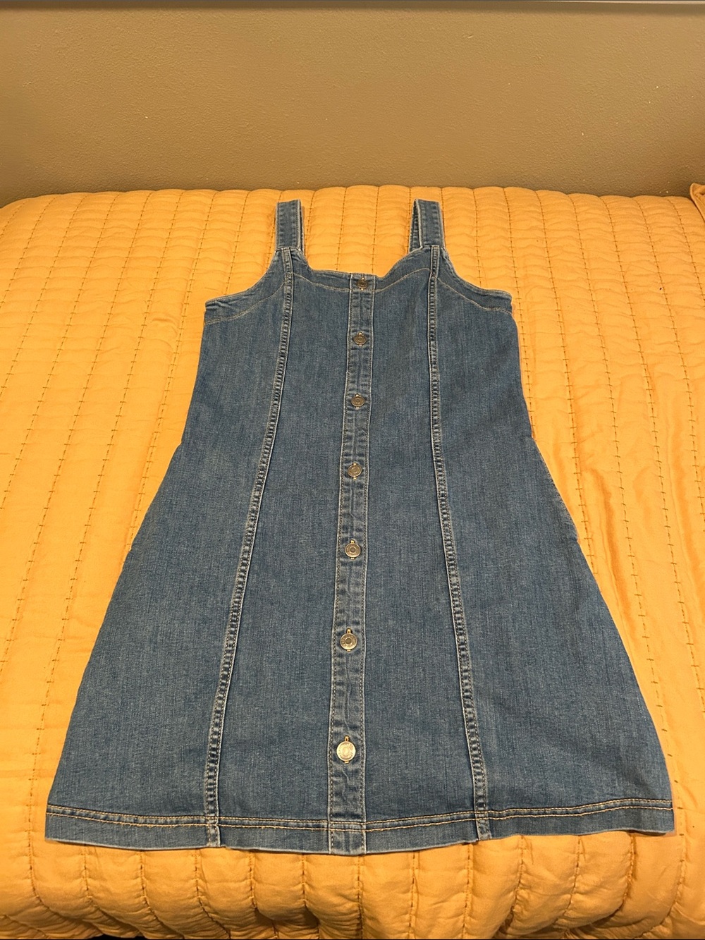 abercrombie kids Denim Button-Down Sundress - Blue